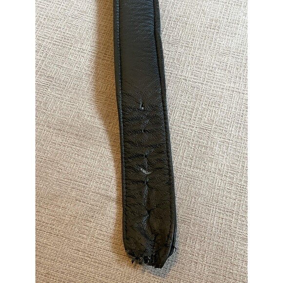 Angel Genuine Leather Spiked Studded Dog Collar Wide Padded Black Heavy Duty - Picture 8 of 10